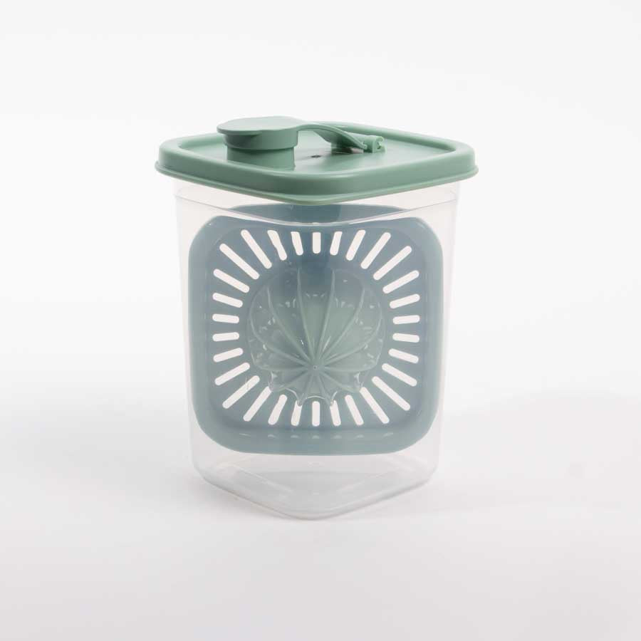 Garrafa com Espremedor e Escorredor AROA Verde 1L