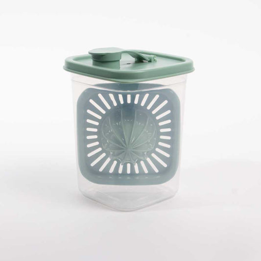 Garrafa com Espremedor e Escorredor AROA Verde 1L