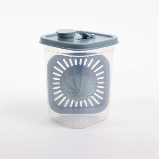 Garrafa com Espremedor e Escorredor AROA Azul 1L