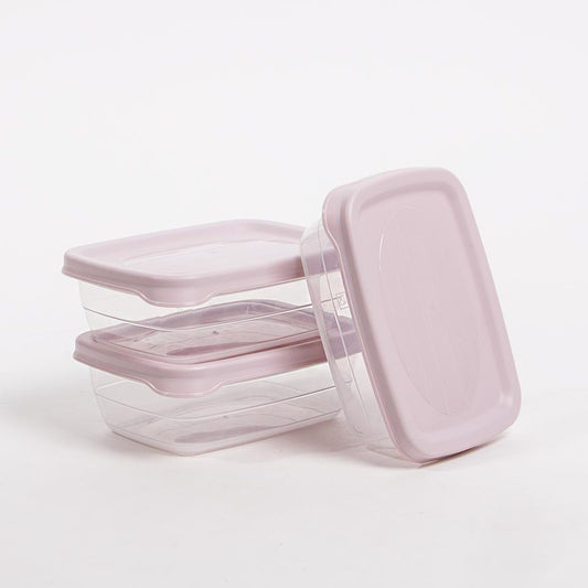 Conjunto de 3 Caixas para Alimentos TREND Rosa 30cl