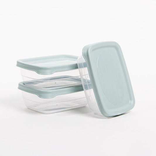 Conjunto de 3 Caixas para Alimentos TREND Verde 30cl