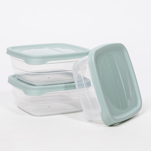 Conjunto de 3 Caixas para Alimentos TREND Verde 50cl