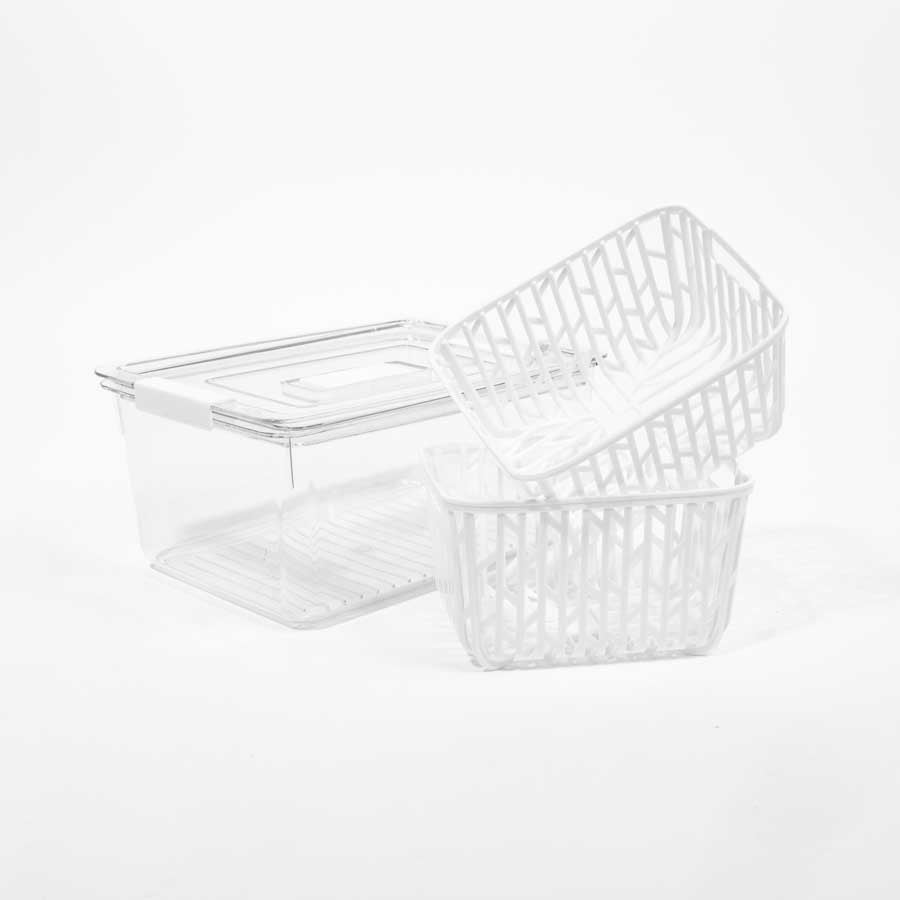 Caixa Organizadora com Tampa para Frigorífico FRESHNESS 2.1L