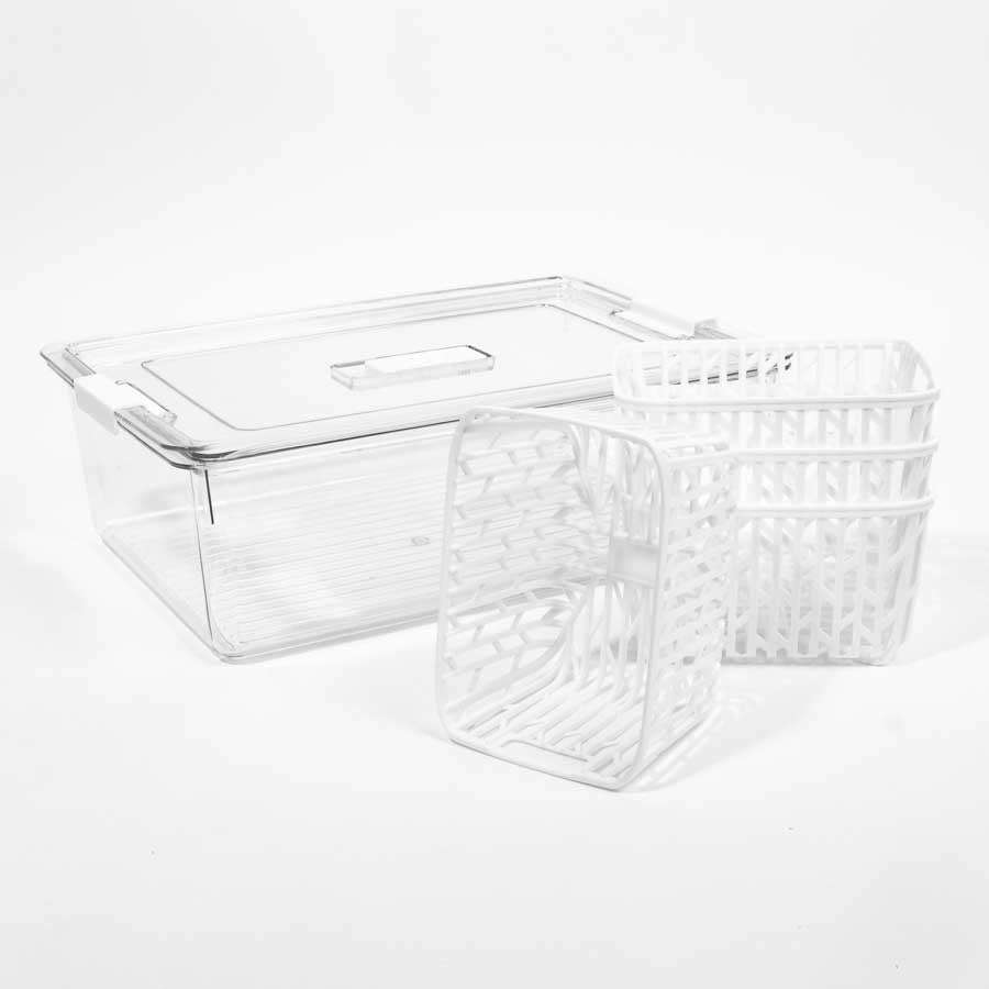 Caixa Organizadora com Tampa para Frigorífico FRESHNESS 4.3L