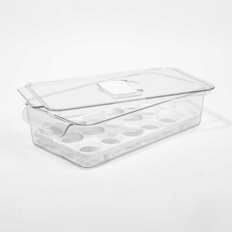 Caixa Organizadora com Tampa para 18 Ovos FRESHNESS
