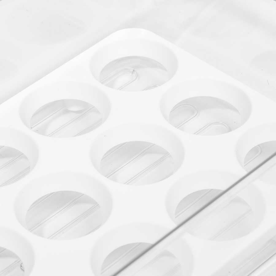 Caixa Organizadora com Tampa para 18 Ovos FRESHNESS