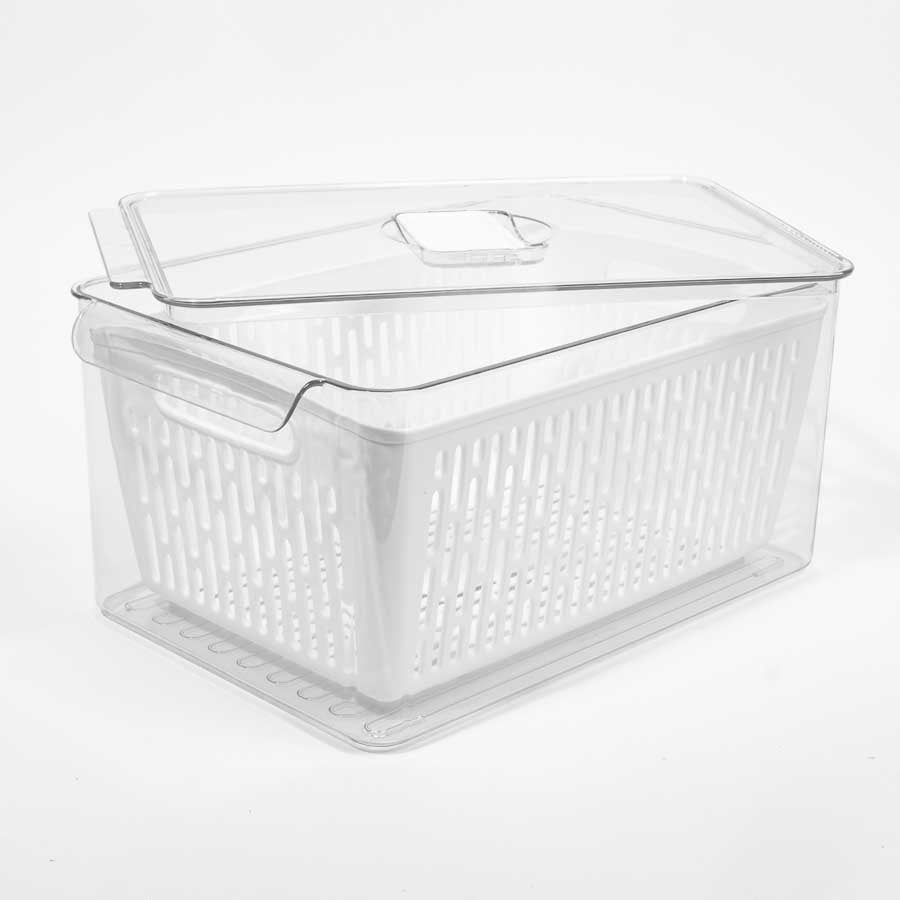 Caixa Organizadora com Tampa para Frigorífico FRESHNESS 8L