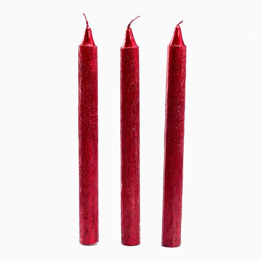 Conjunto de 3 Velas KANDILA Vermelho