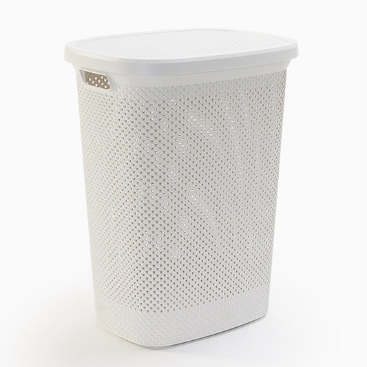 DIAMOND White Laundry Basket 60L