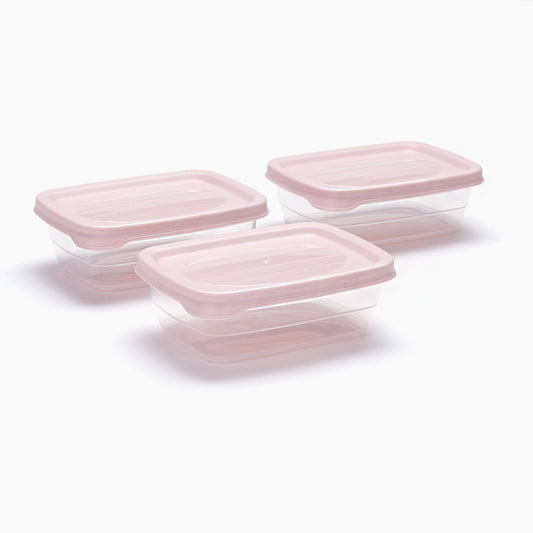 Conjunto de 3 Caixas para Alimentos TREND Rosa 30cl