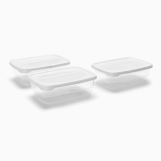 Conjunto de 3 Caixas para Alimentos TREND Branco 30cl
