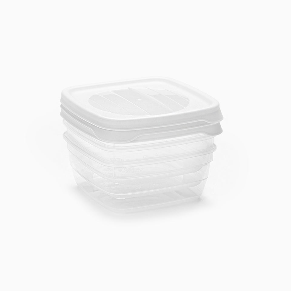 Set of 3 TREND White Food Boxes 50cl